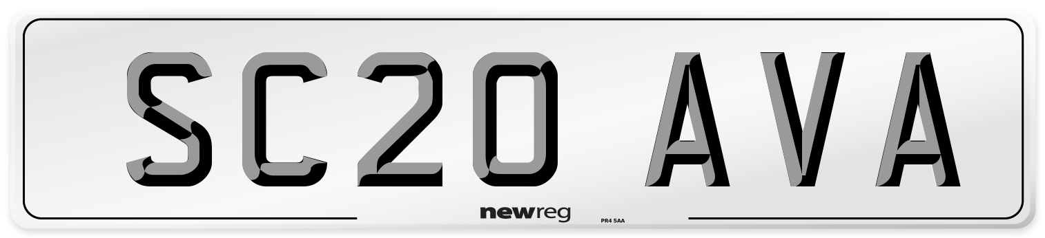 SC20 AVA Number Plate from New Reg